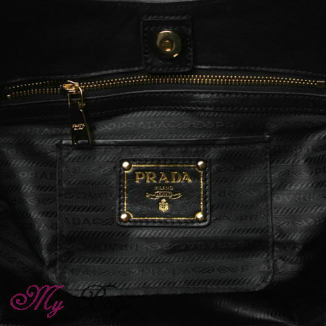 2014 Prada baltico soft calf leather shoulder bag BR4826 black - Click Image to Close